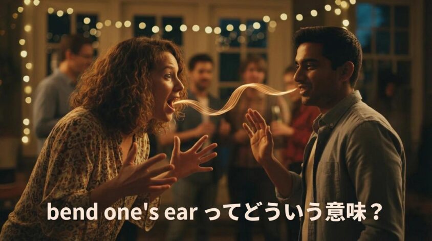 "bend one's ear"ってどういう意味？
